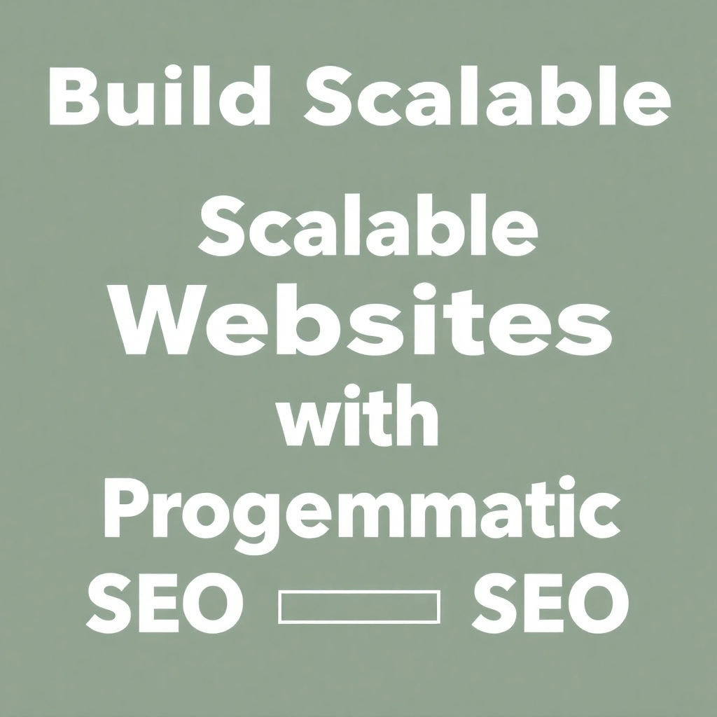 Build Scalable Websites with Programmatic SEO